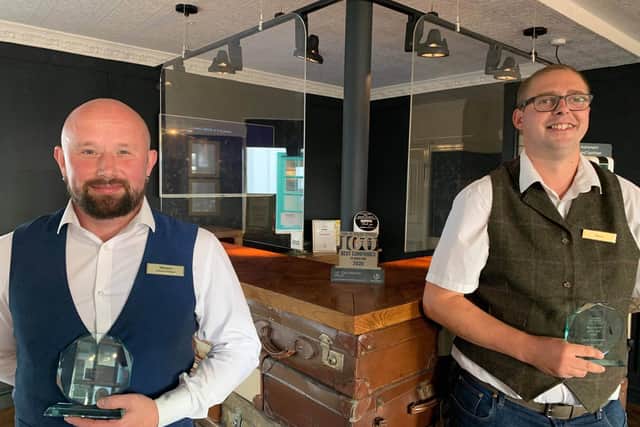 The award-winning Shamec Frankowski (left) and Stephen Townsend, of the White Hart Hotel, Boston.