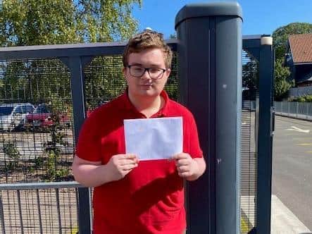 Peter Shelley achieved 9s in biology, physics chemistry and maths and an 8 in English