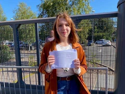 Ellie Cowen achieved 8s in chemistry, physics and biology.