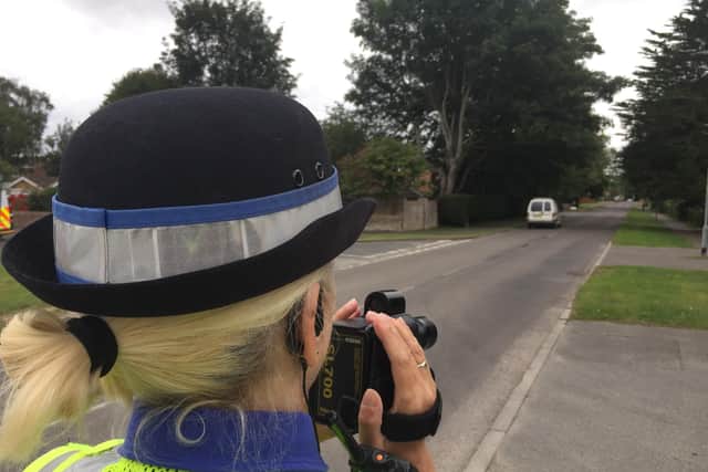 PCSO Jo Drake shared this picture of officers conducting speed checks.