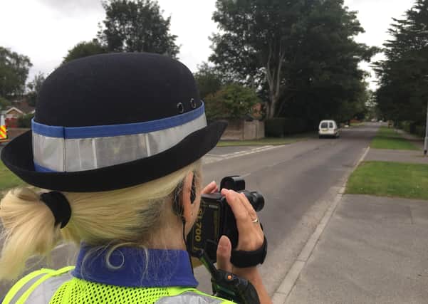 PCSO Jo Drake shared this picture of officers conducting speed checks.