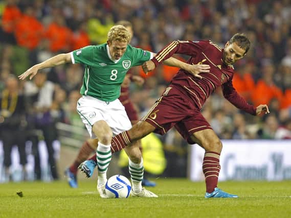 Green in action against Russia. Photo: Getty Images
