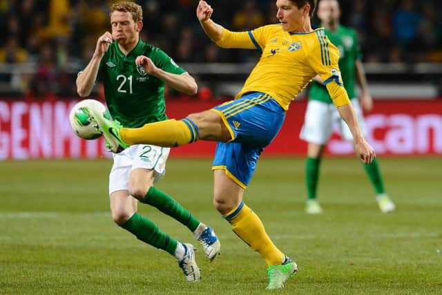 The Boston United man pictured facing Sweden for the Republic of Ireland. Photo: Getty Images