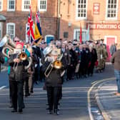 Last year's Remembrance Day parade in Horncastle.