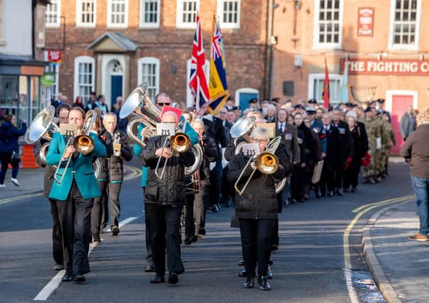 Last year's Remembrance Day parade in Horncastle.