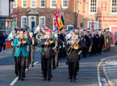 Last year's Remembrance Day parade in Horncastle.