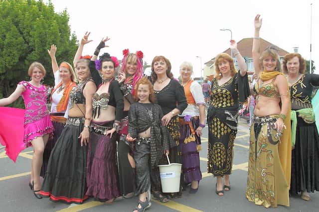 Belly dancers at the Chapel St Leonards carnival in 2010.