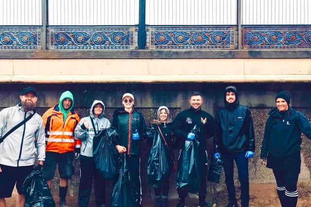 Forty bags of rubbish were collected over the weekend by a well-being walking group from Phoenix Fitness.