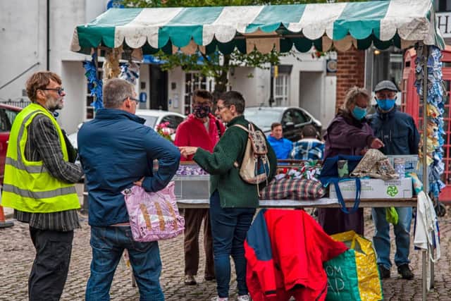 Pop-up market. Photo Frederick D Rowlands