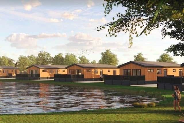 Artistic impression of the proposed lodges near the Brackenborough Hotel.