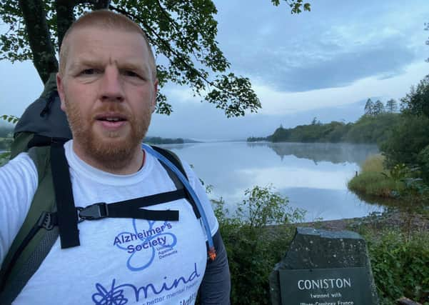 Stacey Whitworth in Coniston, in the Lake District, before heading all the way to Louth.