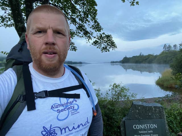 Stacey Whitworth in Coniston, in the Lake District, before heading all the way to Louth.