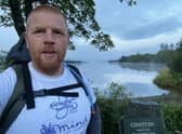 Stacey Whitworth in Coniston, in the Lake District, before heading all the way to Louth.