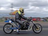 Nigel Limb hitting some hair-raising speeds on the 'dragster' challenge