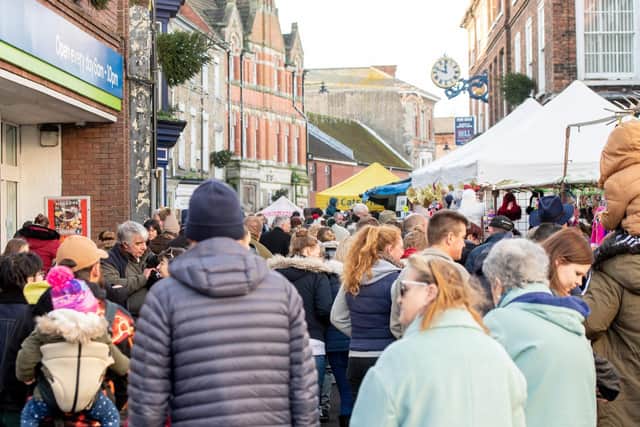 Crowds at last year's Horncastle Christmas Market.
