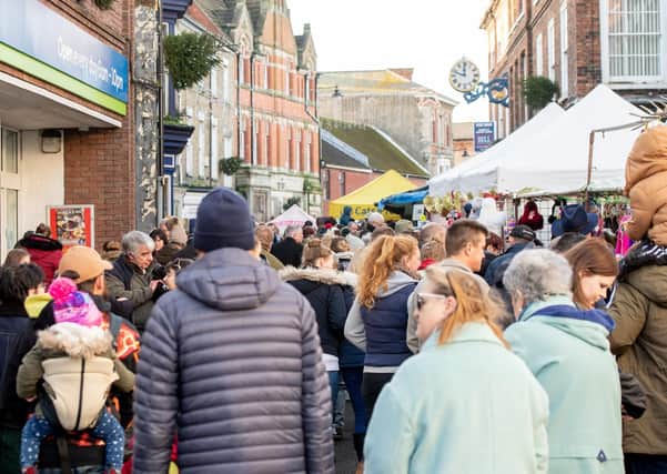 Crowds at last year's Horncastle Christmas Market.