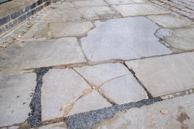 Councillor Barker highlighted the repair works carried out to this paving slab in Lindsey Court.