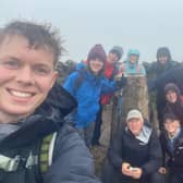 The team during the Yorkshire Three Peaks challenge.