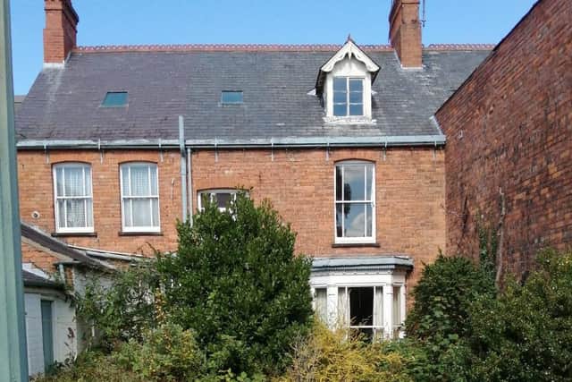 The gardens at 160 Eastgate, next door to Morrisons in Louth.