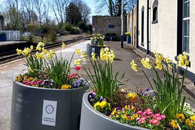 The station blossoms all year round