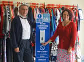 Terence Carpenter and shop manager Sarah Steer EMN-200915-073402001