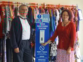 Terence Carpenter and shop manager Sarah Steer EMN-200915-073402001