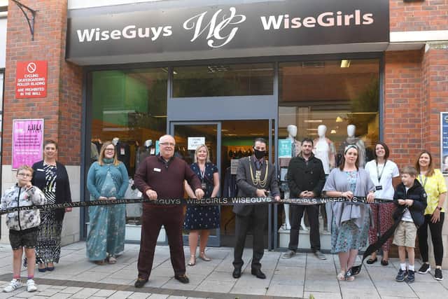 WiseGuys and WiseGirls, of Boston, being officially opened by the Mayor of Boston. Pictured (from left) Michael John, nine, Lisa Dawson - centre manager, Mike Willis - owner, Donna Ellis, Coun Anton Dani - Mayor of Boston, David Parsons, Samantha John, Laura Beasley, Benjamin John, seven, and Jo Skinner.