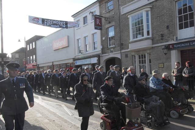 Last year's Remembrance Parade in Sleaford. EMN-201109-164753001