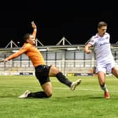 Scott Duxbury in action for AFC Fylde.