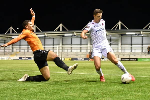 Scott Duxbury in action for AFC Fylde.