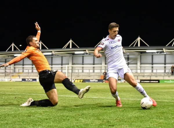 Scott Duxbury in action for AFC Fylde.