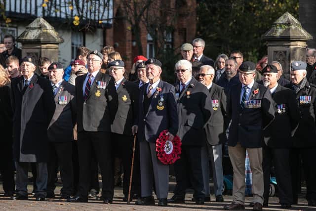 Veterans at the annual Remembrance Service in Sleaford last November. Photo: RAF