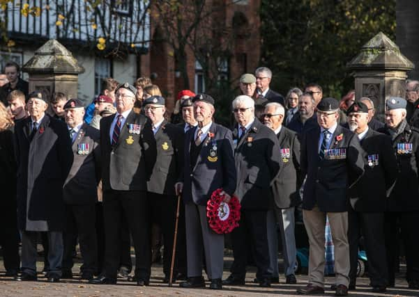 Veterans at the annual Remembrance Service in Sleaford last November. Photo: RAF