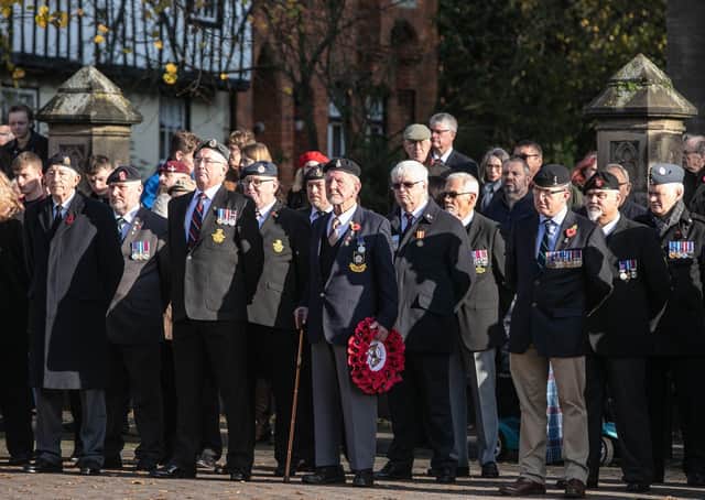 Veterans at the annual Remembrance Service in Sleaford last November. Photo: RAF
