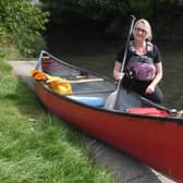 Jo Joveini doing canoe demonstrations throughout the weekend.