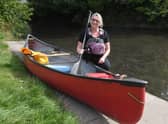 Jo Joveini doing canoe demonstrations throughout the weekend.