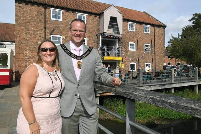 Mayor of Louth Darren Hobson and Mayoress Sarah-Jayne Hobson.