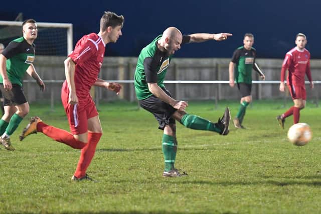 Action between Sleaford and Boston last season.