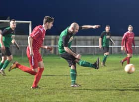 Action between Sleaford and Boston last season.