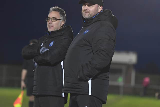 Town boss Gary Edgley (right).