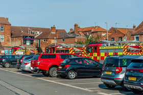 The scene in John Street yesterday afternoon. Photo Frederick D Rowlands