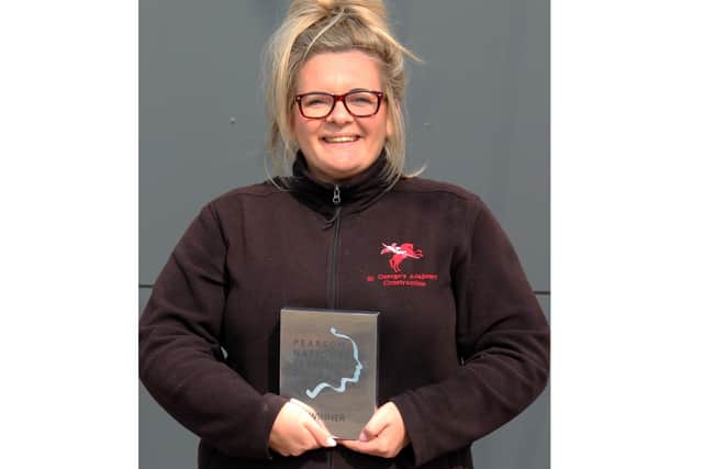 Design and Technology teacher Rebecca Topps of St George's Academy, with her silver award. EMN-200916-194055001