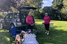 Lady Captains Sharman Smith and Helen Gibbard.