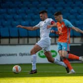 Scott garner in action at The Shay. Photo: Marcus Branston