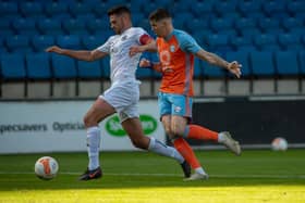 Scott garner in action at The Shay. Photo: Marcus Branston