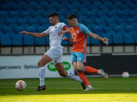 Scott garner in action at The Shay. Photo: Marcus Branston