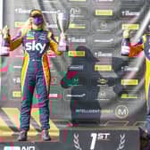 Mia and Euan on the podium. Photo: Jakob Ebrey