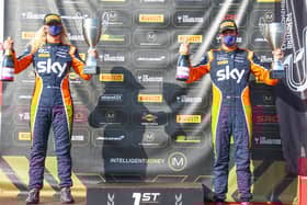 Mia and Euan on the podium. Photo: Jakob Ebrey