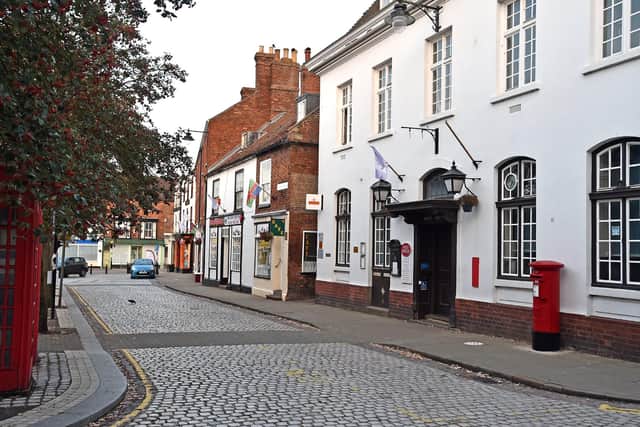 North of Market Place pictured before the partial pedestrianisation was implemented on Tuesday.