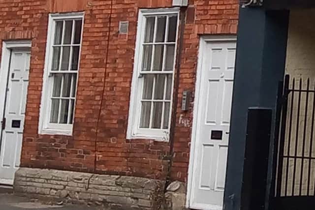 Closure Order placed on 4 Watergate, Sleaford - the white doored residential property in the centre of the image..